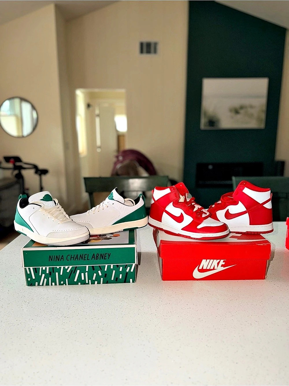 Nike dunks and Nina Chanel Jordan 2 low
